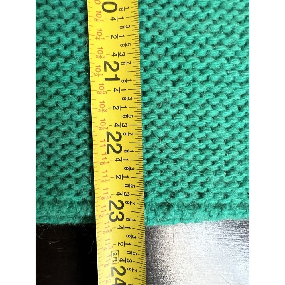 Benetton Girls M (7-8) Green Knit Sweater Dress Tunic Acrylic‎ Wool Cap Sleeve - Picture 4 of 8